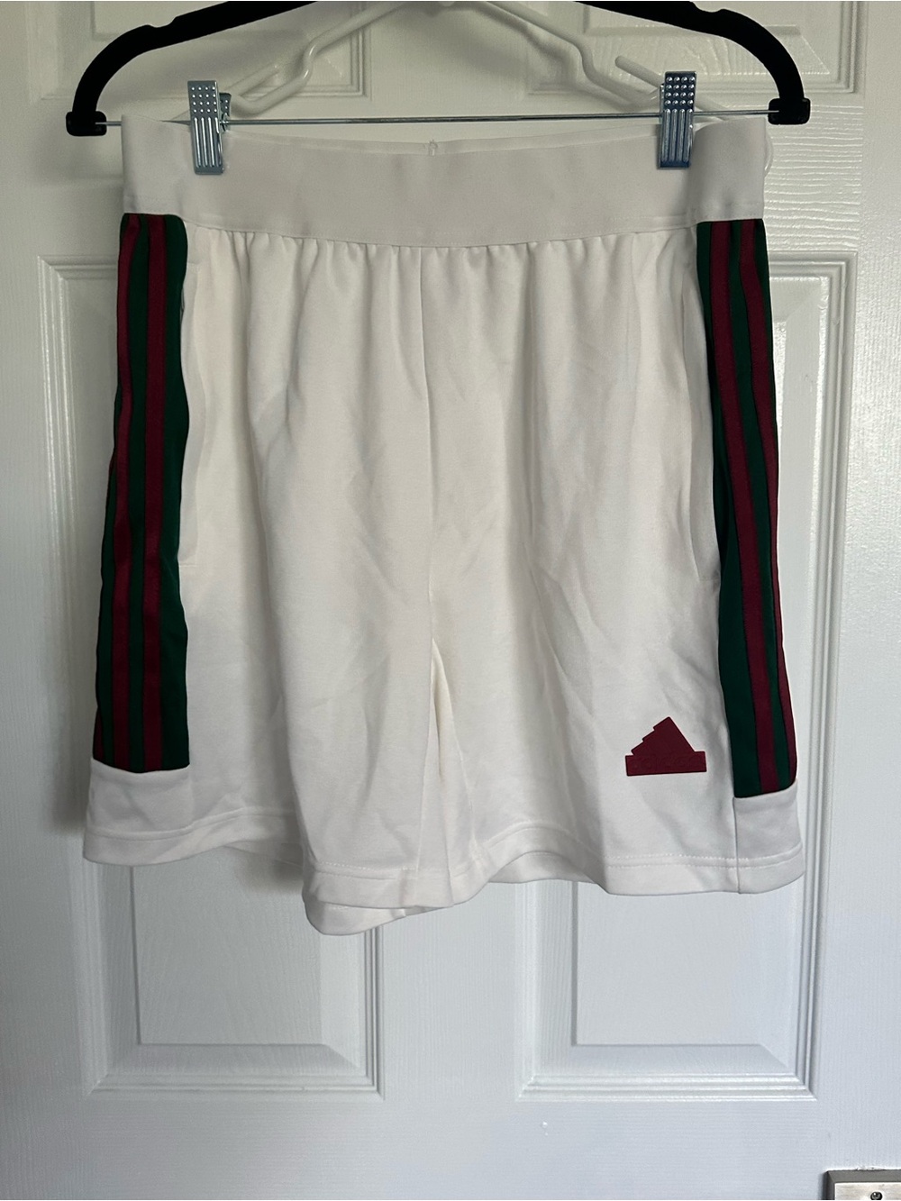 adidas White Athletic Shorts with Subtle Logo